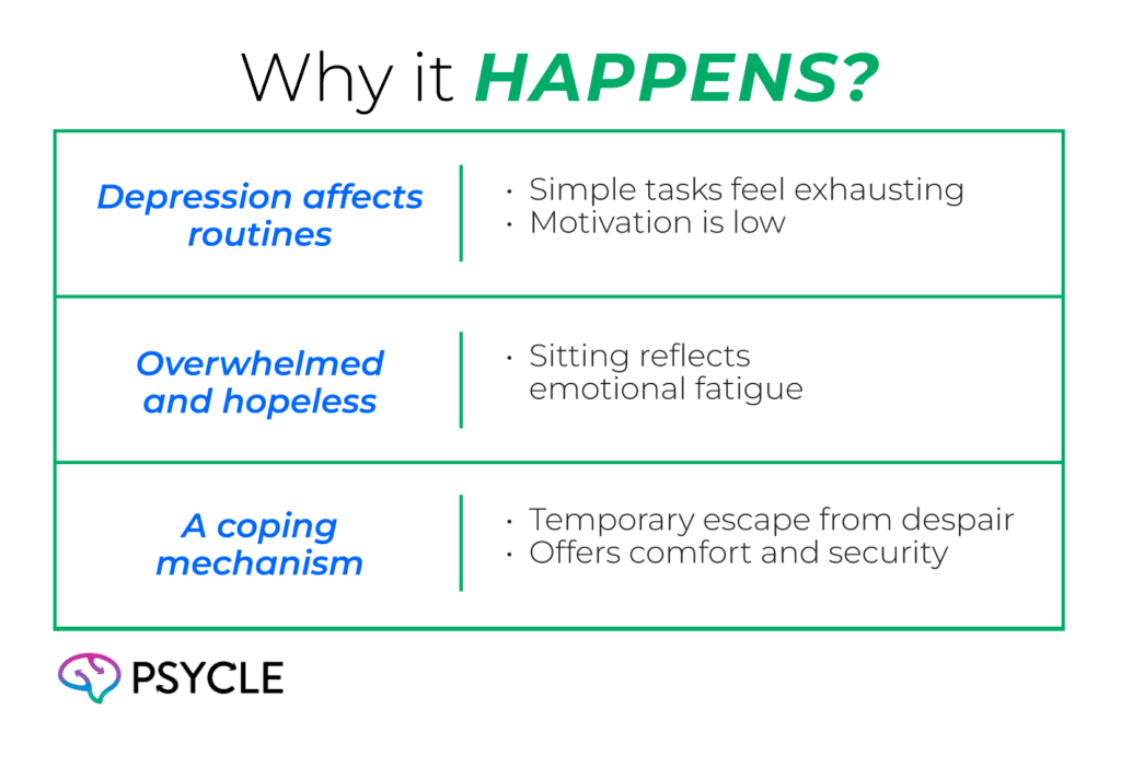 Why do i sit in the shower