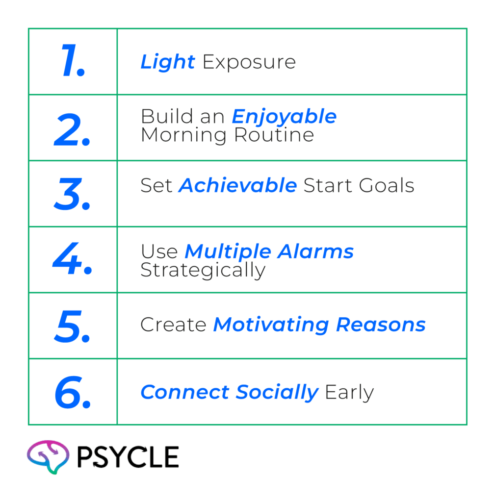 Tips to get out of bed in the morning